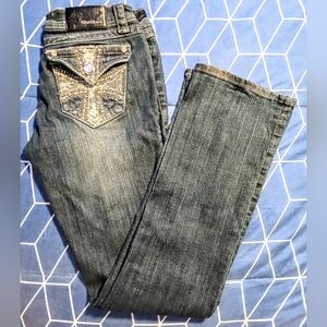 Grace in LA Bootcut embellished jeans 28 inch waist